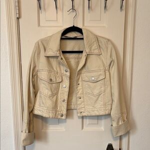 Zara Cream Denim Jacket